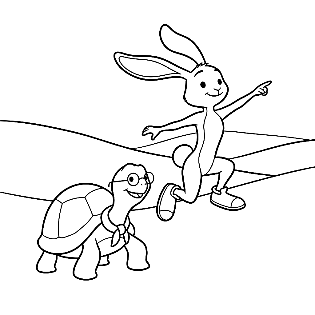 Coloring page from The Great Meadow Race