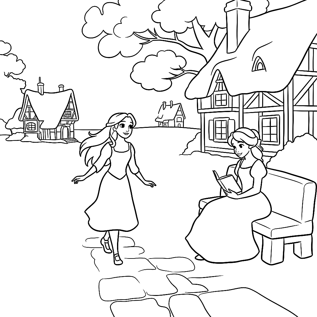 Rapunzel and Belle's Skygazing Adventure