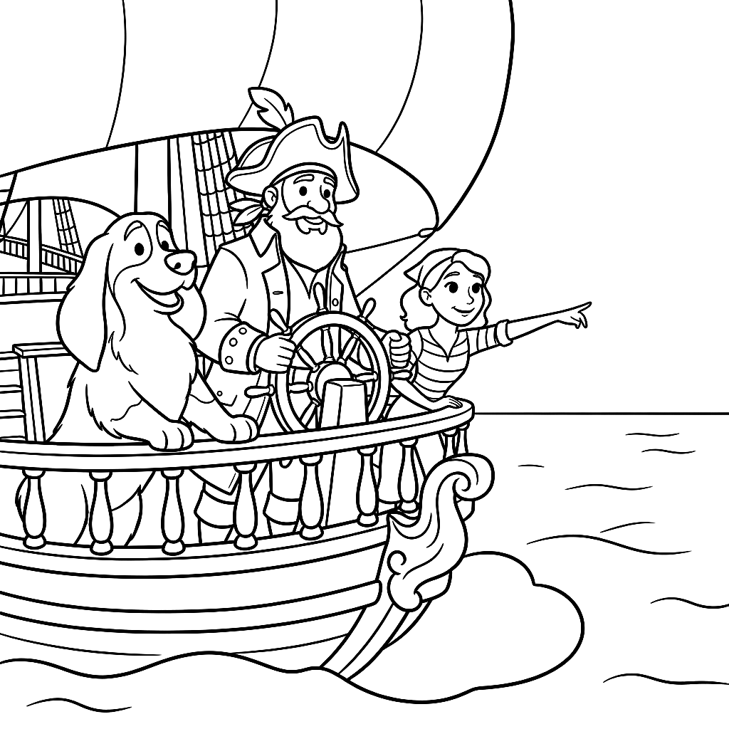Coloring page from The Parrot of Whispering Palm Island