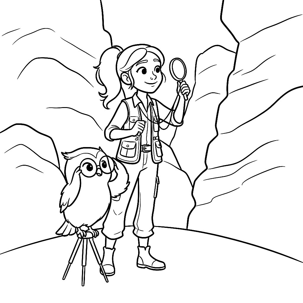 Coloring page from Uncovering Prehistoric Giants