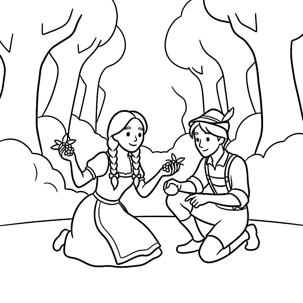 Coloring page from The Gingerbread Cottage Friend