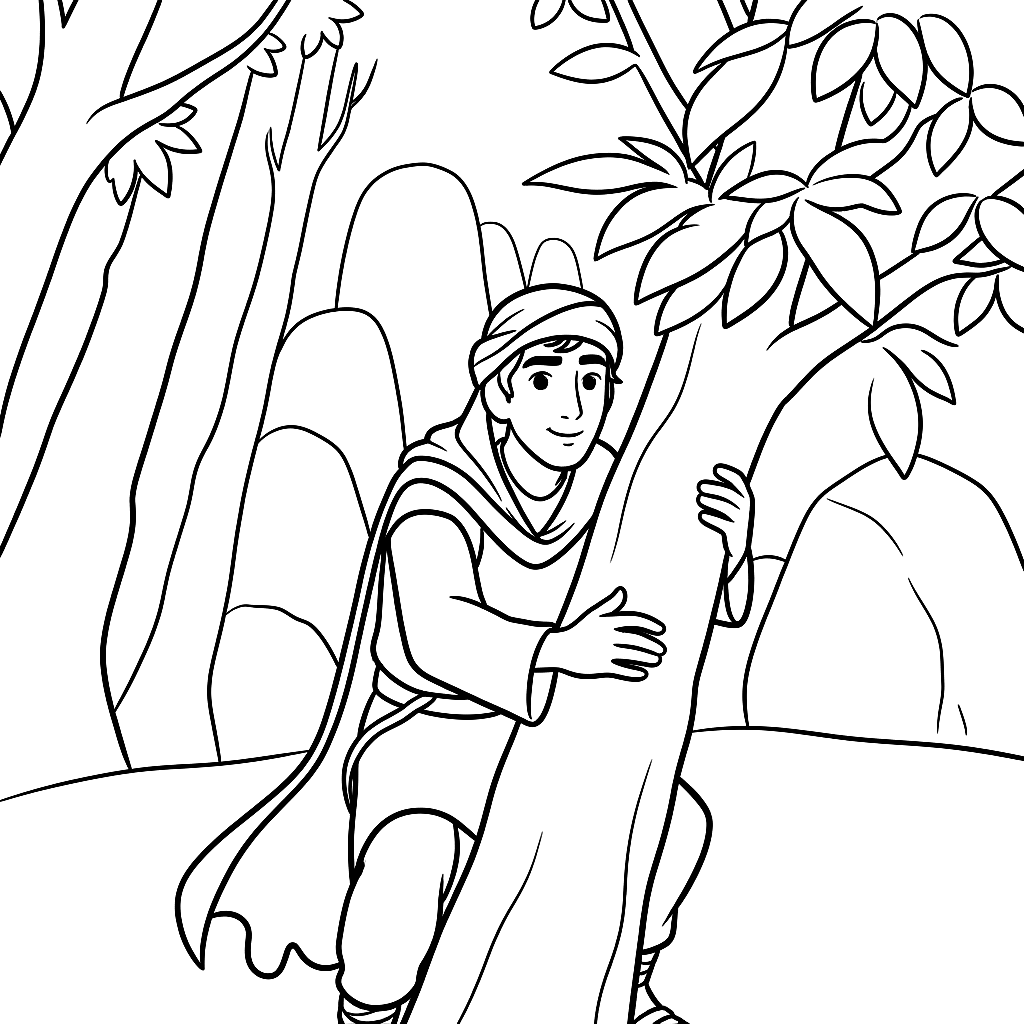 Coloring page from Ali Baba and the Forty Thieves