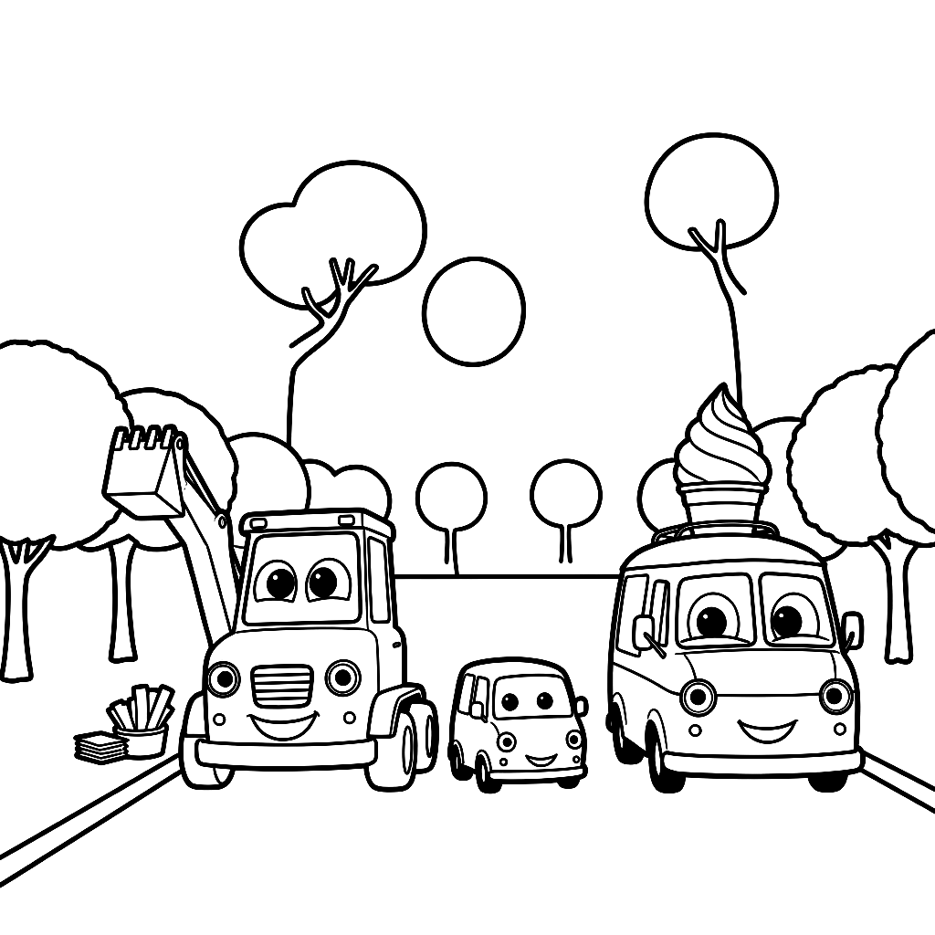 Coloring page from Lulu's Hottest Day