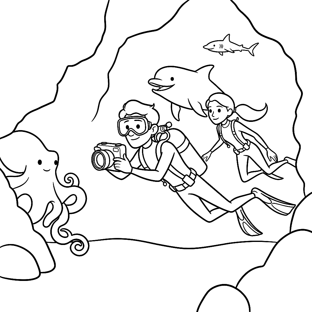 Octopuses and Ocean Sharks